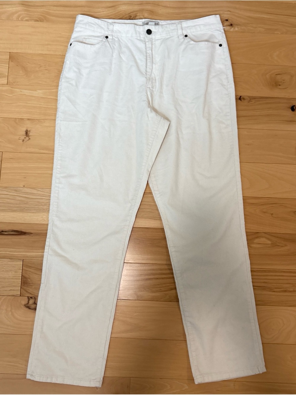 Coldwater Creek Off-White Straight-Leg Corduroy Pants Sz 16 NWOT